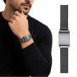 WHOOP 5.0, 4.0 And 3.0 Stainless Steel Magnetic Mesh Strap with ABS Protective Case Replacement Band &ndash; Black | iCare
