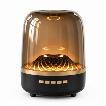 Smart LED Bluetooth Speaker | Portable Wireless Bluetooth Speaker with RGB LED Lights, HD Sound, TF Card, FM Radio | iCare