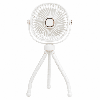 Portable Mini Fan | Rechargeable USB Personal Cooling Fan with Adjustable Speed, Compact &amp; Lightweight Design &ndash; White | iCare
