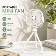 Portable Mini Fan | Rechargeable USB Personal Cooling Fan with Adjustable Speed, Compact &amp; Lightweight Design &ndash; White | iCare