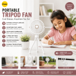 Portable Mini Fan | Rechargeable USB Personal Cooling Fan with Adjustable Speed, Compact &amp; Lightweight Design &ndash; White | iCare