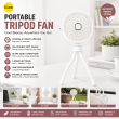 Portable Mini Fan | Rechargeable USB Personal Cooling Fan with Adjustable Speed, Compact &amp; Lightweight Design &ndash; White | iCare