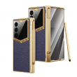 Samsung Galaxy Z Fold 8 Ultra Faux Leather Case | Luxury Full Coverage Foldable Protective Cover with Hinge Protection, Camera Guard &amp; Premium Cover Case &ndash; Blue | iCare