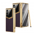 Samsung Galaxy Z Fold 8 Ultra Faux Leather Case | Luxury Full Coverage Foldable Protective Cover with Hinge Protection, Camera Guard &amp; Premium Cover Case &ndash; Purple | iCare