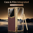 Samsung Galaxy Z Fold 8 Ultra Faux Leather Case | Luxury Full Coverage Foldable Protective Cover with Hinge Protection, Camera Guard &amp; Premium Cover Case &ndash; Wine Red | iCare
