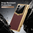 Samsung Galaxy Z Fold 8 Ultra Faux Leather Case | Luxury Full Coverage Foldable Protective Cover with Hinge Protection, Camera Guard &amp; Premium Cover Case &ndash; Wine Red | iCare