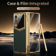Samsung Galaxy Z Fold 8 Ultra Faux Leather Case | Luxury Full Coverage Foldable Protective Cover with Hinge Protection, Camera Guard &amp; Premium Cover Case &ndash; Green | iCare