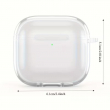 AirPods 4 (2024) Crystal Clear Shockproof TPU Case with Carabiner, Wireless Charging Compatible, Visible LED Design | iCare