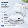 AirPods 4 (2024) Crystal Clear Shockproof TPU Case with Carabiner, Wireless Charging Compatible, Visible LED Design | iCare