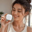 AirPods 4 (2024) Crystal Clear Shockproof TPU Case with Carabiner, Wireless Charging Compatible, Visible LED Design | iCare