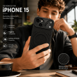 Textured Leather MagSafe Case for iPhone 15, iPhone 16, iPhone 17, iPhone 17 Pro &amp; iPhone 17 Pro Max | Premium Protective Cover &ndash; iPhone 15 Black | iCare