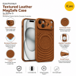 Textured Leather MagSafe Case for iPhone 15, iPhone 16, iPhone 17, iPhone 17 Pro &amp; iPhone 17 Pro Max | Premium Protective Cover &ndash; iPhone 15 Brown | iCare
