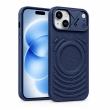Textured Leather MagSafe Case for iPhone 15, iPhone 16, iPhone 17, iPhone 17 Pro &amp; iPhone 17 Pro Max | Premium Protective Cover &ndash; iPhone 15 Dark Blue | iCare