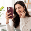 Textured Leather MagSafe Case for iPhone 15, iPhone 16, iPhone 17, iPhone 17 Pro &amp; iPhone 17 Pro Max | Premium Protective Cover &ndash; iPhone 15 Wine Red | iCare