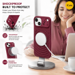 Textured Leather MagSafe Case for iPhone 15, iPhone 16, iPhone 17, iPhone 17 Pro &amp; iPhone 17 Pro Max | Premium Protective Cover &ndash; iPhone 15 Wine Red | iCare