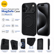 Textured Leather MagSafe Case for iPhone 15, iPhone 16, iPhone 17, iPhone 17 Pro &amp; iPhone 17 Pro Max | Premium Protective Cover &ndash; iPhone 16 Black | iCare