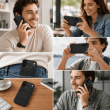 Textured Leather MagSafe Case for iPhone 15, iPhone 16, iPhone 17, iPhone 17 Pro &amp; iPhone 17 Pro Max | Premium Protective Cover &ndash; iPhone 16 Black | iCare