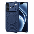 Textured Leather MagSafe Case for iPhone 15, iPhone 16, iPhone 17, iPhone 17 Pro &amp; iPhone 17 Pro Max | Premium Protective Cover &ndash; iPhone 16 Dark Blue | iCare