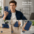 Textured Leather MagSafe Case for iPhone 15, iPhone 16, iPhone 17, iPhone 17 Pro &amp; iPhone 17 Pro Max | Premium Protective Cover &ndash; iPhone 16 Dark Blue | iCare