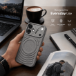 Textured Leather MagSafe Case for iPhone 15, iPhone 16, iPhone 17, iPhone 17 Pro &amp; iPhone 17 Pro Max | Premium Protective Cover &ndash; iPhone 16 Grey | iCare