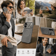 Textured Leather MagSafe Case for iPhone 15, iPhone 16, iPhone 17, iPhone 17 Pro &amp; iPhone 17 Pro Max | Premium Protective Cover &ndash; iPhone 16 Grey | iCare
