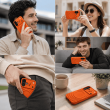 Textured Leather MagSafe Case for iPhone 15, iPhone 16, iPhone 17, iPhone 17 Pro &amp; iPhone 17 Pro Max | Premium Protective Cover &ndash; iPhone 16 Orange | iCare