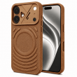 Textured Leather MagSafe Case for iPhone 15, iPhone 16, iPhone 17, iPhone 17 Pro &amp; iPhone 17 Pro Max | Premium Protective Cover &ndash; iPhone 16 Brown | iCare