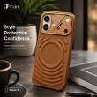 Textured Leather MagSafe Case for iPhone 15, iPhone 16, iPhone 17, iPhone 17 Pro &amp; iPhone 17 Pro Max | Premium Protective Cover &ndash; iPhone 16 Brown | iCare