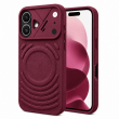 Textured Leather MagSafe Case for iPhone 15, iPhone 16, iPhone 17, iPhone 17 Pro &amp; iPhone 17 Pro Max | Premium Protective Cover &ndash; iPhone 16 Wine Red | iCare