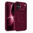 Textured Leather MagSafe Case for iPhone 15, iPhone 16, iPhone 17, iPhone 17 Pro &amp; iPhone 17 Pro Max | Premium Protective Cover &ndash; iPhone 17 Wine Red | iCare