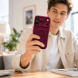Textured Leather MagSafe Case for iPhone 15, iPhone 16, iPhone 17, iPhone 17 Pro &amp; iPhone 17 Pro Max | Premium Protective Cover &ndash; iPhone 17 Wine Red | iCare
