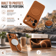 Textured Leather MagSafe Case for iPhone 15, iPhone 16, iPhone 17, iPhone 17 Pro &amp; iPhone 17 Pro Max | Premium Protective Cover &ndash; iPhone 17 Brown | iCare