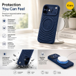 Textured Leather MagSafe Case for iPhone 15, iPhone 16, iPhone 17, iPhone 17 Pro &amp; iPhone 17 Pro Max | Premium Protective Cover &ndash; iPhone 17 Dark Blue | iCare