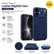 Textured Leather MagSafe Case for iPhone 15, iPhone 16, iPhone 17, iPhone 17 Pro &amp; iPhone 17 Pro Max | Premium Protective Cover &ndash; iPhone 17 Dark Blue | iCare