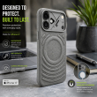 Textured Leather MagSafe Case for iPhone 15, iPhone 16, iPhone 17, iPhone 17 Pro &amp; iPhone 17 Pro Max | Premium Protective Cover &ndash; iPhone 17 Grey | iCare