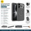 Textured Leather MagSafe Case for iPhone 15, iPhone 16, iPhone 17, iPhone 17 Pro &amp; iPhone 17 Pro Max | Premium Protective Cover &ndash; iPhone 17 Grey | iCare
