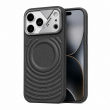 Textured Leather MagSafe Case for iPhone 15, iPhone 16, iPhone 17, iPhone 17 Pro &amp; iPhone 17 Pro Max | Premium Protective Cover &ndash; iPhone 17 Pro Black | iCare