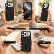 Textured Leather MagSafe Case for iPhone 15, iPhone 16, iPhone 17, iPhone 17 Pro &amp; iPhone 17 Pro Max | Premium Protective Cover &ndash; iPhone 17 Pro Black | iCare