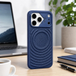 Textured Leather MagSafe Case for iPhone 15, iPhone 16, iPhone 17, iPhone 17 Pro &amp; iPhone 17 Pro Max | Premium Protective Cover &ndash; iPhone 17 Pro Dark Blue | iCare