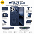 Textured Leather MagSafe Case for iPhone 15, iPhone 16, iPhone 17, iPhone 17 Pro &amp; iPhone 17 Pro Max | Premium Protective Cover &ndash; iPhone 17 Pro Dark Blue | iCare