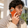 Textured Leather MagSafe Case for iPhone 15, iPhone 16, iPhone 17, iPhone 17 Pro &amp; iPhone 17 Pro Max | Premium Protective Cover &ndash; iPhone 17 Pro Orange | iCare