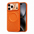 Textured Leather MagSafe Case for iPhone 15, iPhone 16, iPhone 17, iPhone 17 Pro &amp; iPhone 17 Pro Max | Premium Protective Cover &ndash; iPhone 17 ProMax Orange | iCare