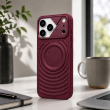 Textured Leather MagSafe Case for iPhone 15, iPhone 16, iPhone 17, iPhone 17 Pro &amp; iPhone 17 Pro Max | Premium Protective Cover &ndash; iPhone 17 ProMax Wine Red | iCare