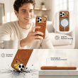 Textured Leather MagSafe Case for iPhone 15, iPhone 16, iPhone 17, iPhone 17 Pro &amp; iPhone 17 Pro Max | Premium Protective Cover &ndash; iPhone 18 Pro Brown | iCare