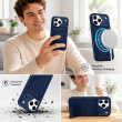 Textured Leather MagSafe Case for iPhone 15, iPhone 16, iPhone 17, iPhone 17 Pro &amp; iPhone 17 Pro Max | Premium Protective Cover &ndash; iPhone 18 Pro Dark Blue | iCare