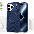 Textured Leather MagSafe Case for iPhone 15, iPhone 16, iPhone 17, iPhone 17 Pro &amp; iPhone 17 Pro Max | Premium Protective Cover &ndash; iPhone 18 Pro Dark Blue | iCare