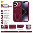 Textured Leather MagSafe Case for iPhone 15, iPhone 16, iPhone 17, iPhone 17 Pro &amp; iPhone 17 Pro Max | Premium Protective Cover &ndash; iPhone 18 Pro Wine Red | iCare