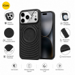 Textured Leather MagSafe Case for iPhone 15, iPhone 16, iPhone 17, iPhone 17 Pro &amp; iPhone 17 Pro Max | Premium Protective Cover &ndash; iPhone 18 ProMax Black | iCare