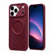 Textured Leather MagSafe Case for iPhone 15, iPhone 16, iPhone 17, iPhone 17 Pro &amp; iPhone 17 Pro Max | Premium Protective Cover &ndash; iPhone 18 ProMax Wine Red | iCare