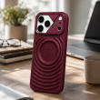 Textured Leather MagSafe Case for iPhone 15, iPhone 16, iPhone 17, iPhone 17 Pro &amp; iPhone 17 Pro Max | Premium Protective Cover &ndash; iPhone 18 ProMax Wine Red | iCare